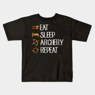 Eat sleep archery repeat Kids T-Shirt